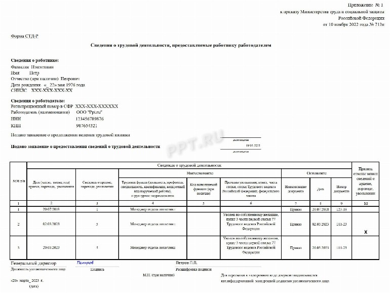 Скачать бесплатно образец заполнения формы СТД-Р в 2024 году. СТД-Р ...