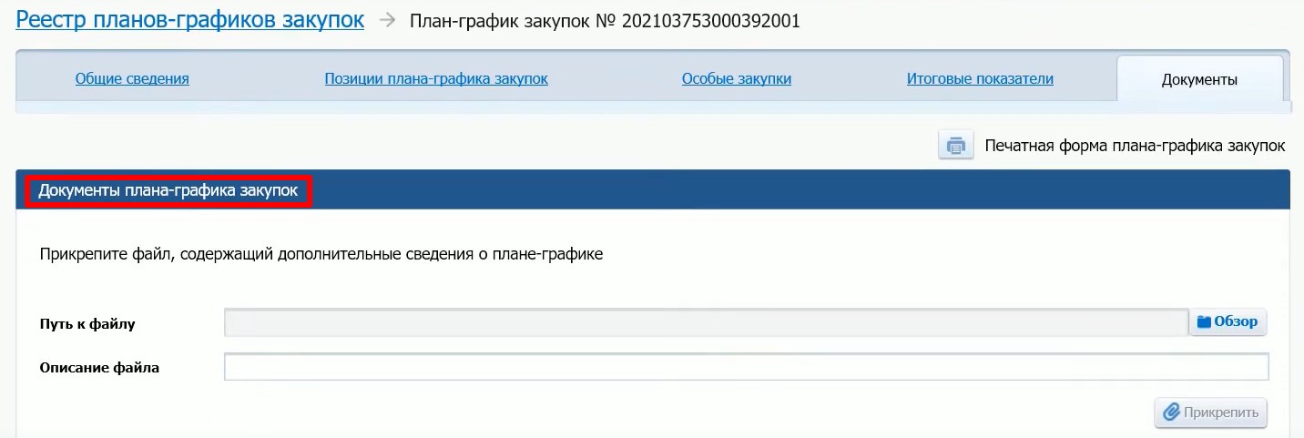 Сопроводительные документы к плану-графику