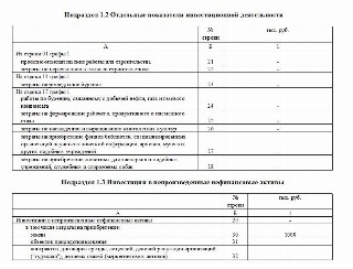 как заполнить в п-2 сведения об инвестициях в нефинансовые активы 