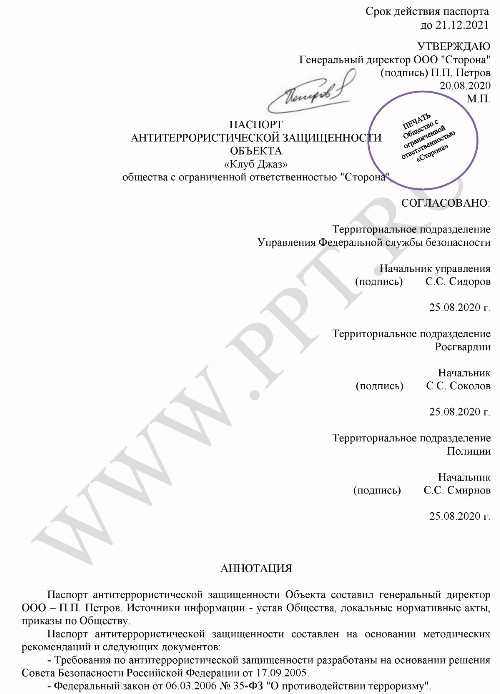 Паспорт безопасности объекта антитеррористической защищенности образец 2022 школа