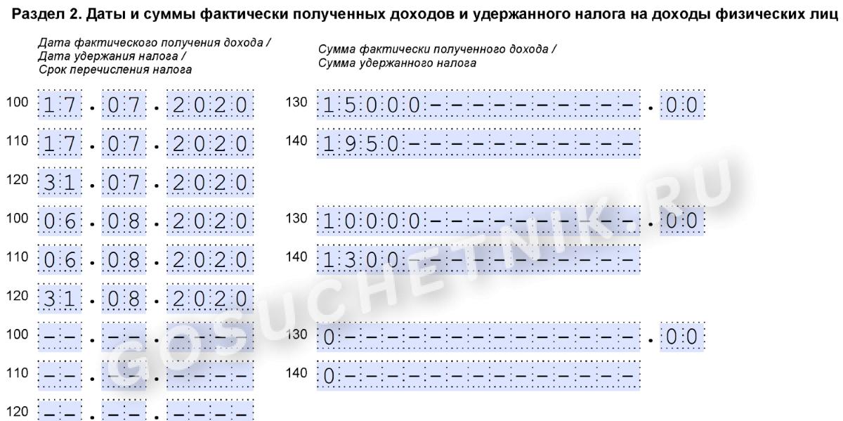 Таблица ндфл 2025