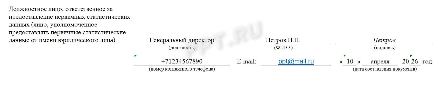 Подписи в отчете ПМ (статистика)