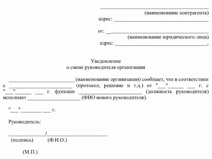 Уведомление о смене фамилии ип для контрагентов образец