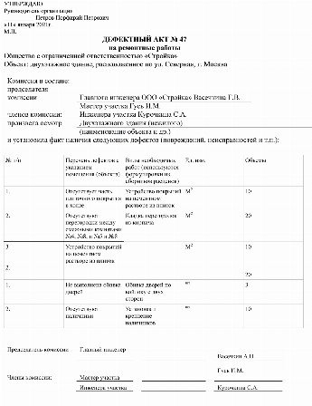 Дефектная ведомость на ремонт фасада здания образец