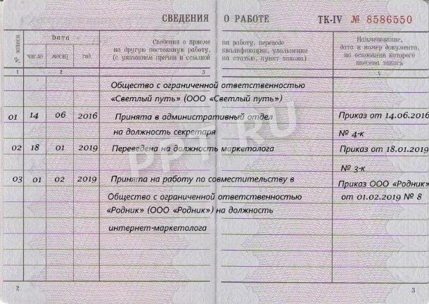 Новые бланки трудовых книжек с 2023 образец