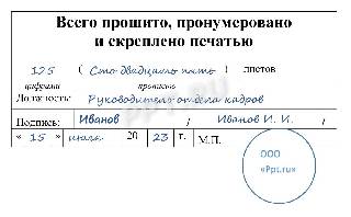 Как правильно нумеровать страницы в журнале образец