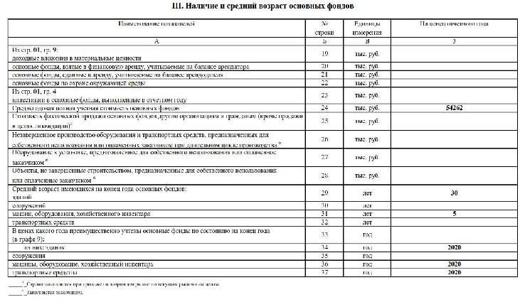 Форма 11 статистика как заполнить в 1с